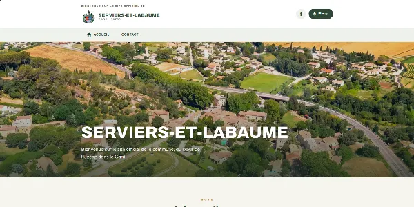 Page d'accueil du site Mairie de Serviers-et-Labaume