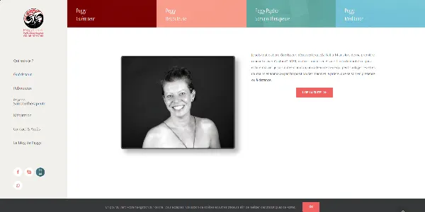 Page d'accueil du site Peggy Leduc Thérapie